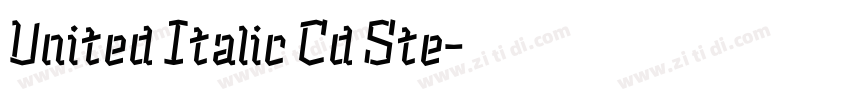 United Italic Cd Ste字体转换